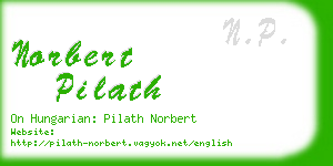 norbert pilath business card